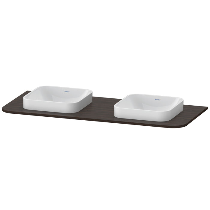 Duravit HP032KB6969 Happy D.2 Plus Console with Two Sink Cut-Outs Walnut Brushed