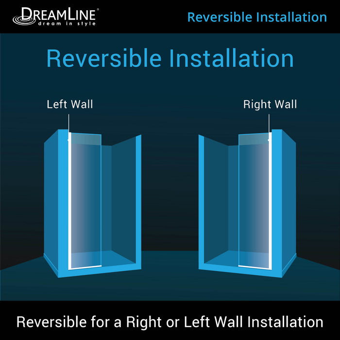 DreamLine SDLI30W720XTX06 Linea 30"W x 72"H Frameless Shower Screen in Oil Rubbed Bronze