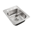 Houzer A1722-603-1 ADA Compliant 17" Stainless Steel Drop-in Topmount 3-Hole 6" Deep Large Bar and Prep Sink