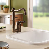 House of Rohl A3608LMWSTCB-2 Acqui Single Hole Column Spout Kitchen Faucet with Sidespray in Tuscan Brass Finish