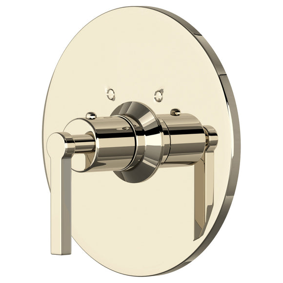 Rohl A4214LMPN Lombardia Thermostatic Shower Trim Plate without Volume Control in Polished Nickel