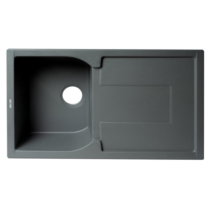 ALFI Brand AB1620DI-T Titanium 34" Granite Comp Kitchen Sink with Drainboard