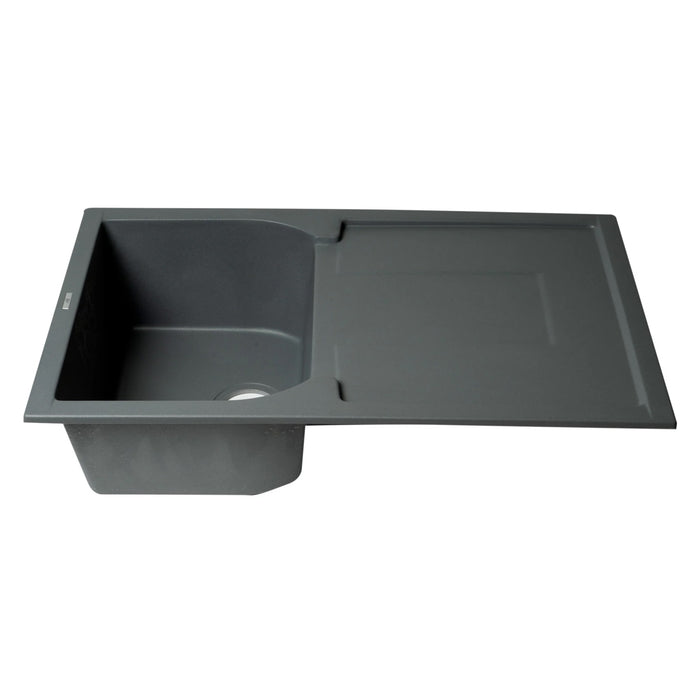ALFI Brand AB1620DI-T Titanium 34" Granite Comp Kitchen Sink with Drainboard