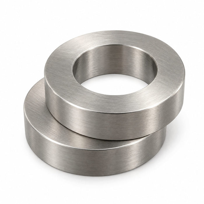 Amba AE-10R-B 10 mm round spacers, two units, Brushed stainless steel