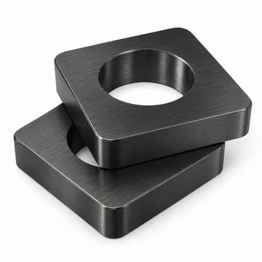 Amba AE-10S-PBB 10 mm square spacers, two units, PVD brushed black