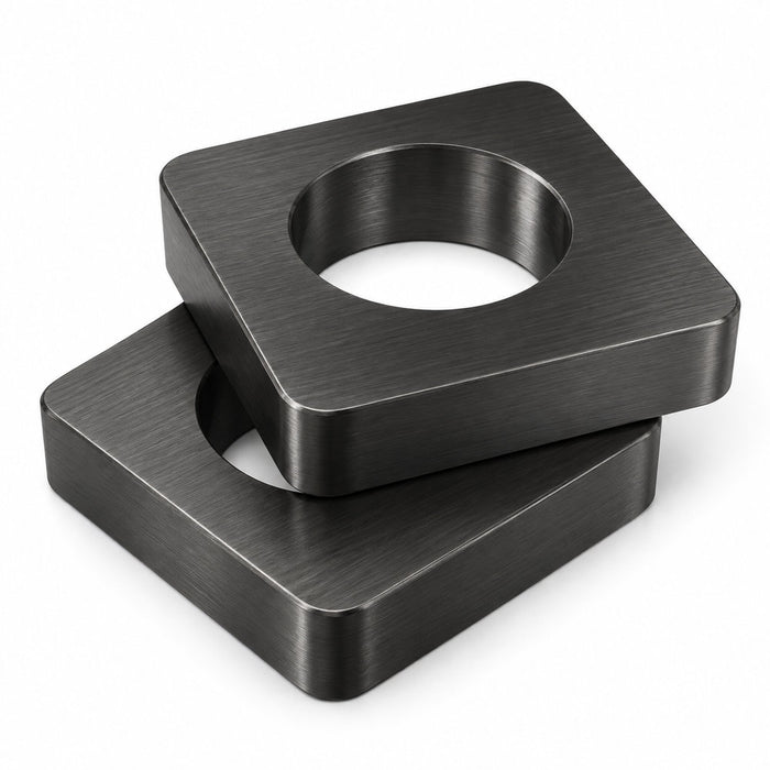 Amba AE-10S-PBB 10 mm square spacers, two units, PVD brushed black