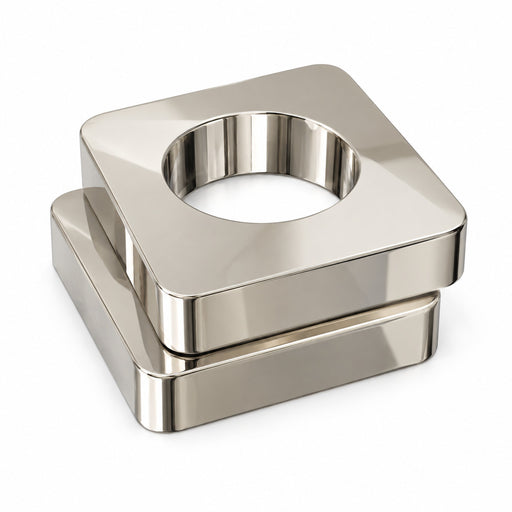 Amba AE-10S-PN 10 mm square spacers, two units, Polished nickel
