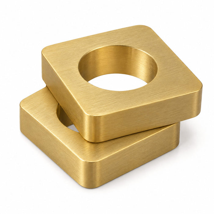 Amba AE-10S-SB 10 mm square spacers, two units, Satin brass