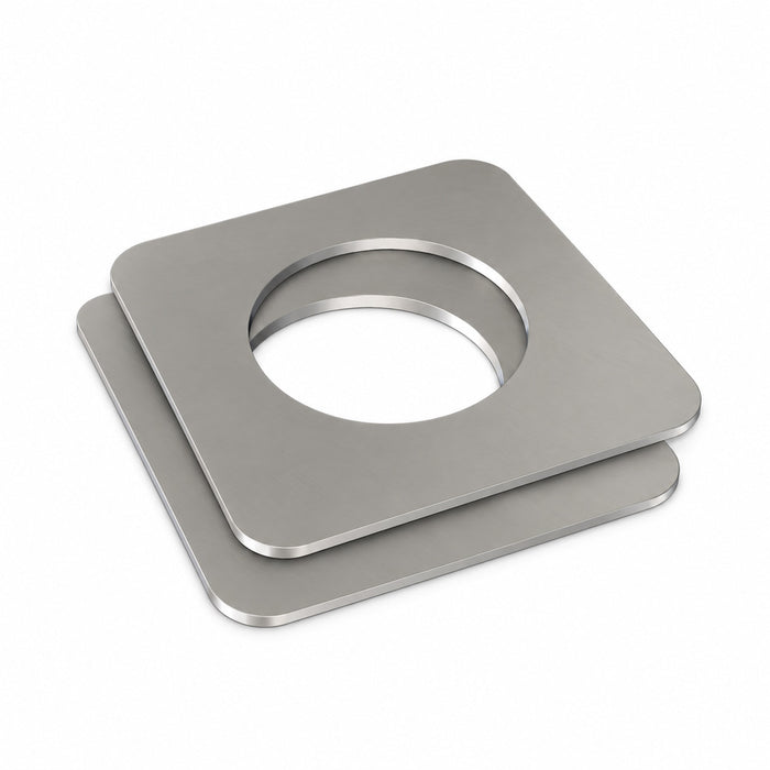 Amba AE-1S-B brushed stainless steel 1mm square spacers, set of two stacked parts
