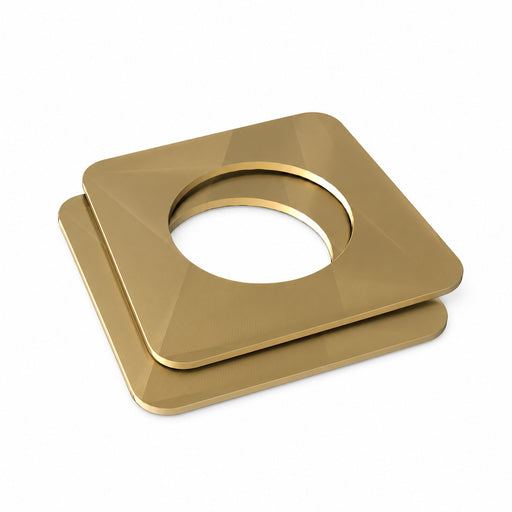 Amba AE-1S-SB satin brass 1mm square spacers, set of two stacked parts
