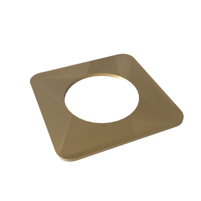 Amba AE-1S-SB 1mm Square Spacer (2 Units) for Use with Quadro or Vega Collections - Satin Brass