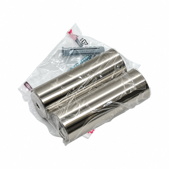 Amba AE-BPR2-PN round bracket pack in polished nickel, 2 mounting brackets with installation hardware