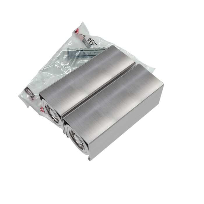 Amba AE-BPS2-B Square Bracket Pack (2 Units) for Quadro, Vega & Modello I in Brushed