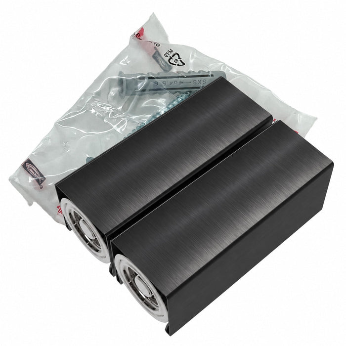 Amba AE-BPS2-PBB Square Bracket Pack (2 Units) for Quadro, Vega & Modello I in PVD Brushed Black