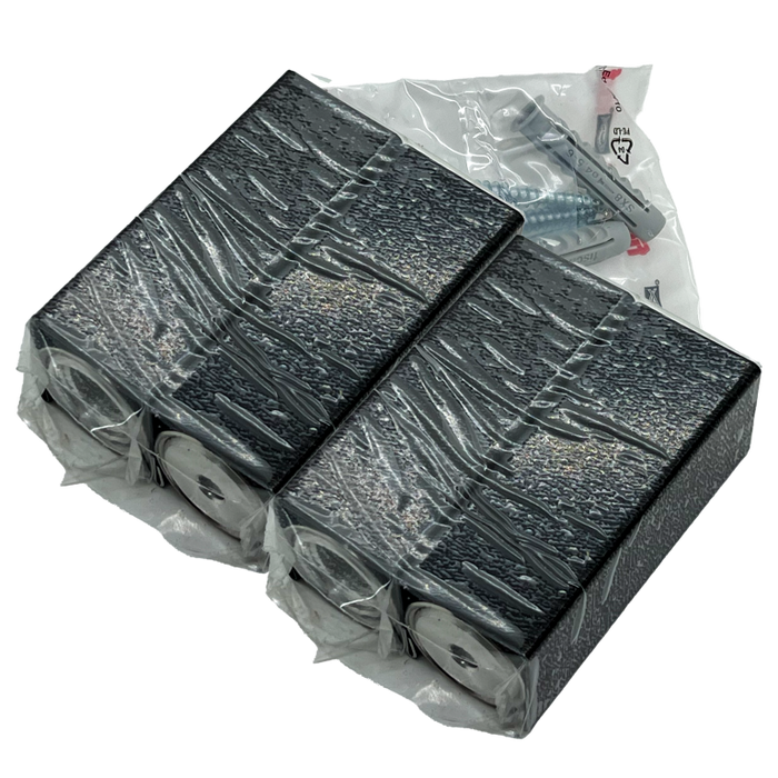 Amba AE-BPS4-MB Square Bracket Pack (4 Units) for Quadro, Vega & Modello I in Matte Black