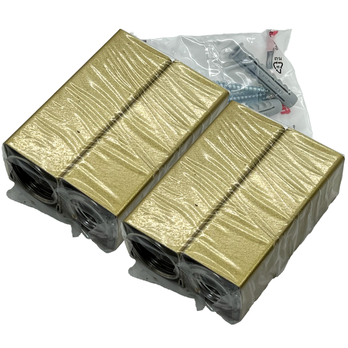 Amba AE-BPS4-SB Square Bracket Pack (4 Units) for Quadro, Vega & Modello I in Satin Brass