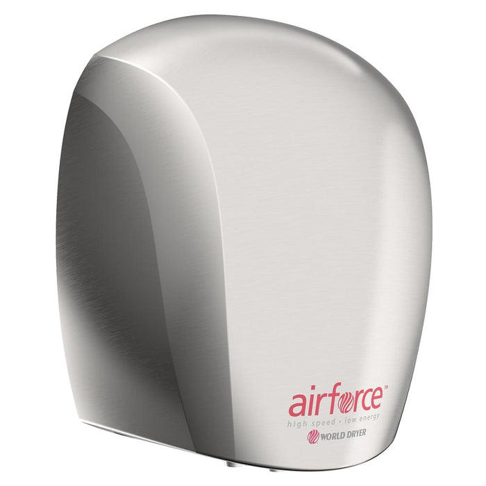 World Dryer J-973A3 Airforce Hi-Speed Energy-Efficient Hand Dryer, Quiet, Brushed Stainless Steel