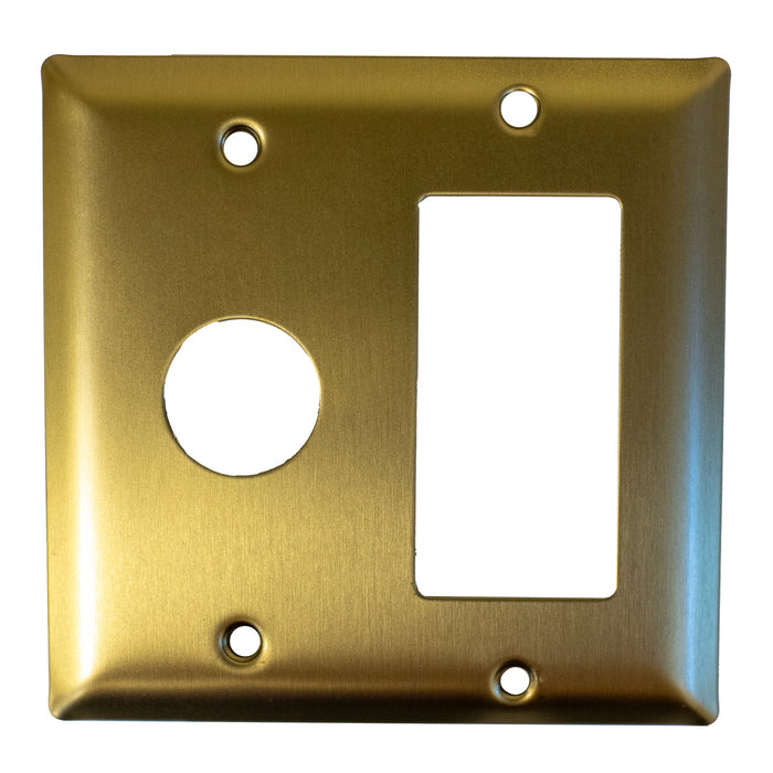 Amba AJ-DGP-BB Double Gang Plate in Brushed Bronze