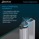 DreamLine SHDR-3636580-01 Aqua Fold 36"W x 58"H Frameless Bi-Fold Tub Door in Chrome - Bath4All