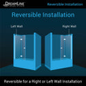 DreamLine SHDR-3636580-01 Aqua Fold 36"W x 58"H Frameless Bi-Fold Tub Door in Chrome - Bath4All