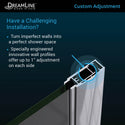 DreamLine SHDR-4147720-04 Elegance 47 3/4 - 49 3/4"W x 72"H Frameless Pivot Shower Door in Brushed Nickel - Bath4All