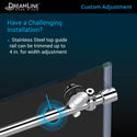 DreamLine SHDR-61487610-08 Enigma-X 44-48"W x 76"H Fully Frameless Sliding Shower Door in Polished Stainless Steel - Bath4All