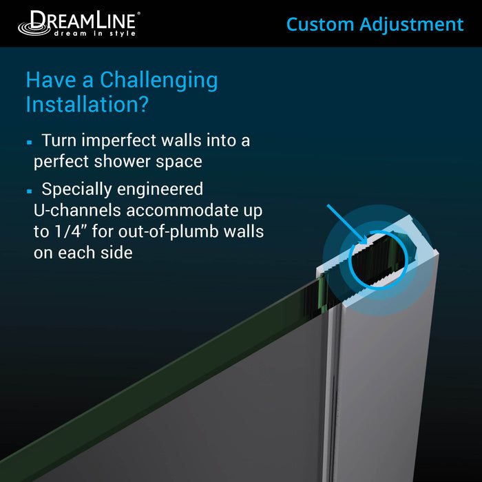DreamLine DL-6062-06 Prism Plus 40" x 74 3/4" Frameless Neo-Angle Shower Enclosure in Oil Rubbed Bronze with White Base