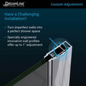 DreamLine SHDR-20347210-01 Unidoor 34-35"W x 72"H Frameless Hinged Shower Door in Chrome - Bath4All
