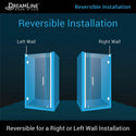 DreamLine SHDR-20337210-06 Unidoor 33-34"W x 72"H Frameless Hinged Shower Door in Oil Rubbed Bronze - Bath4All