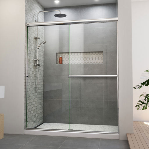 DreamLine SDAB60W700VXX01 Alliance Pro BG Semi-Frameless Sliding Shower Door in Chrome