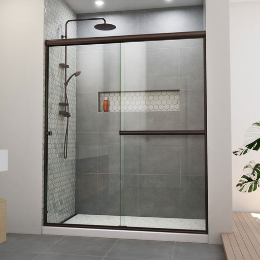 DreamLine SDAB60W700VXX06 Alliance Pro BG Semi-Frameless Sliding Shower Door in Oil Rubbed Bronze