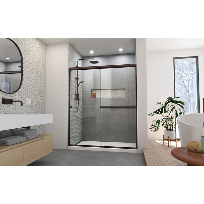 DreamLine SDAB60W700VXX06 Alliance Pro BG 56-60"W x 70 3/8"H Semi-Frameless Sliding Shower Door in Oil Rubbed Bronze