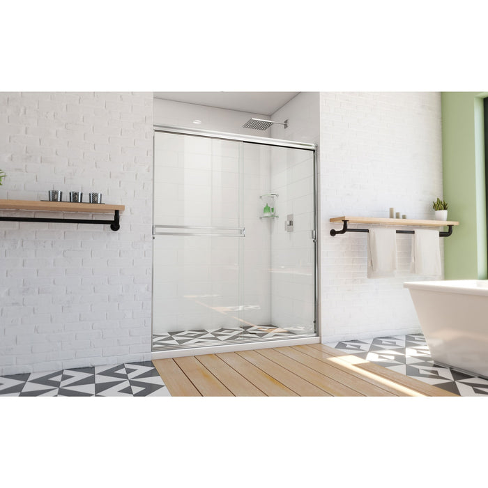 DreamLine SDAB60A700VXX01 Alliance Pro BG 56-60"W x 70 3/8"H Semi-Frameless Sliding Shower Door in Chrome