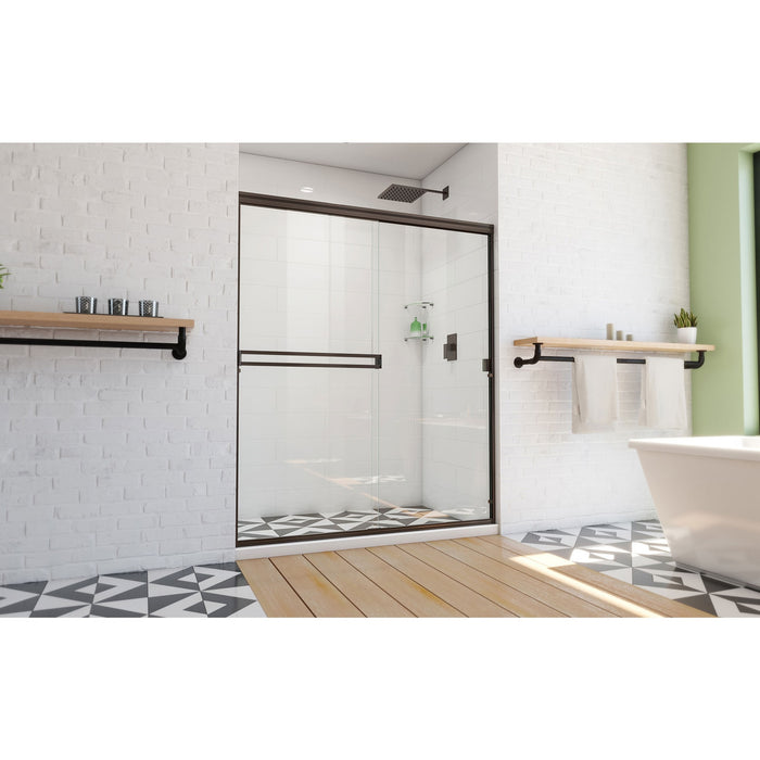 DreamLine SDAB60A700VXX06 Alliance Pro BG 56-60"W x 70 3/8"H Semi-Frameless Sliding Shower Door in Oil Rubbed Bronze