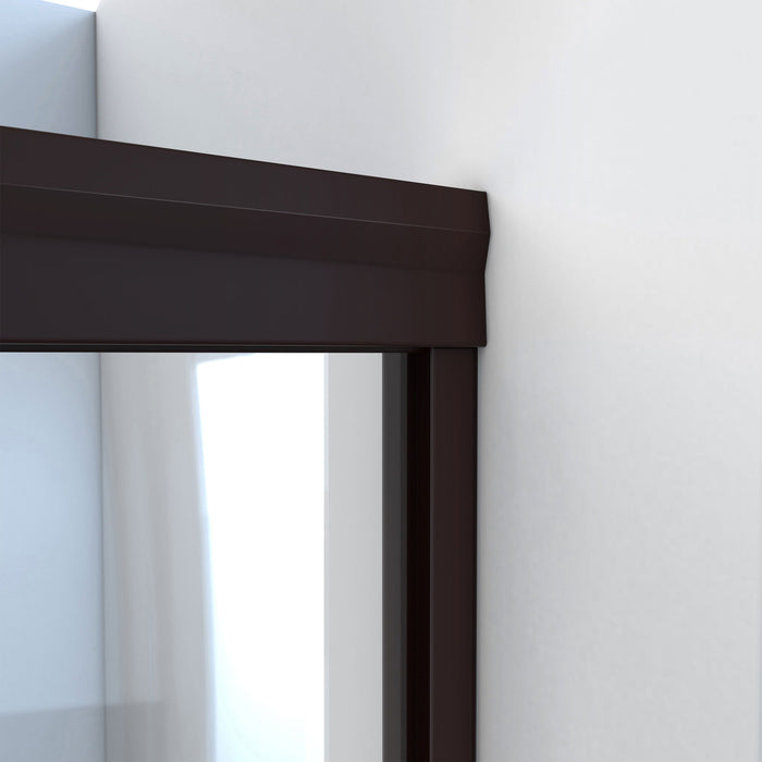 DreamLine SDAB60A700VXX06 Alliance Pro BG 56-60"W x 70 3/8"H Semi-Frameless Sliding Shower Door in Oil Rubbed Bronze