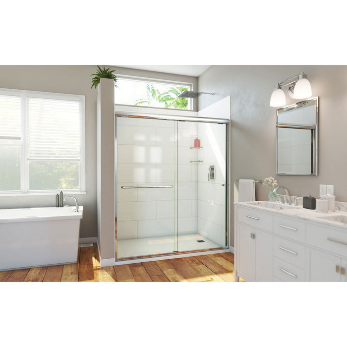 DreamLine SDAH60W700VXX01 Alliance Pro HV 56-60"W x 70 1/2"H Semi-Frameless Sliding Shower Door in Chrome