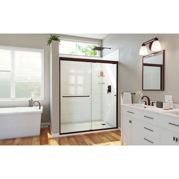 DreamLine SDAH60W700VXX06 Alliance Pro HV 56-60"W x 70 1/2"H Semi-Frameless Sliding Shower Door in Oil Rubbed Bronze