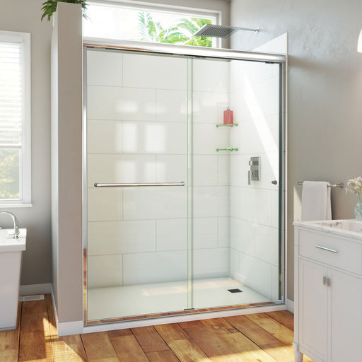 DreamLine SDAH60W760VXX01 Alliance Pro HV Semi-Frameless Sliding Shower Door in Chrome