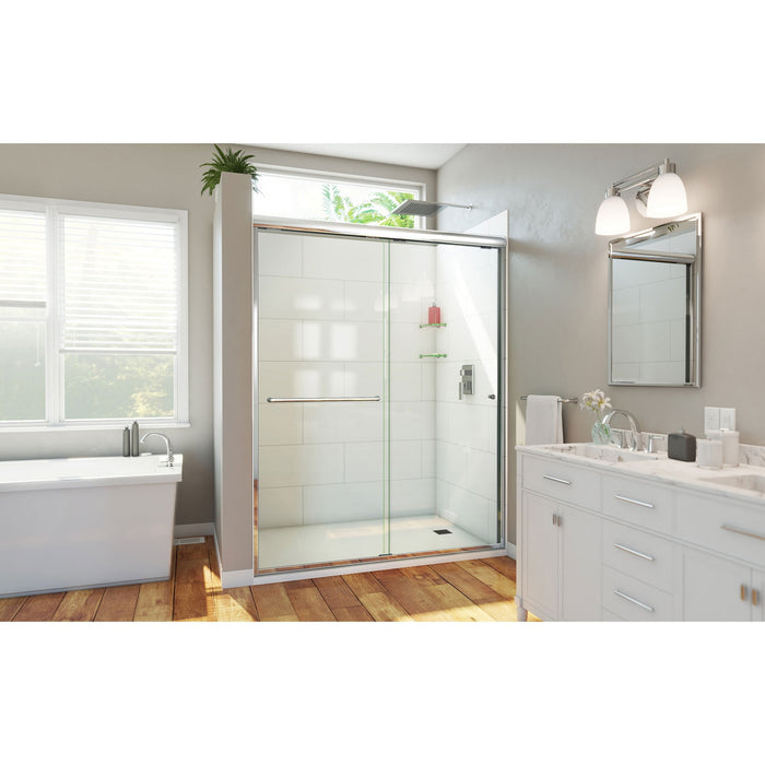 DreamLine SDAH60W760VXX01 Alliance Pro HV 56-60"W x 76 1/2"H Semi-Frameless Sliding Shower Door in Chrome