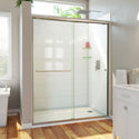 DreamLine SDAH60W760VXX04 Alliance Pro HV Semi-Frameless Sliding Shower Door in Brushed Nickel