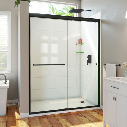 DreamLine SDAH60W760VXX09 Alliance Pro HV Semi-Frameless Sliding Shower Door in Satin Black