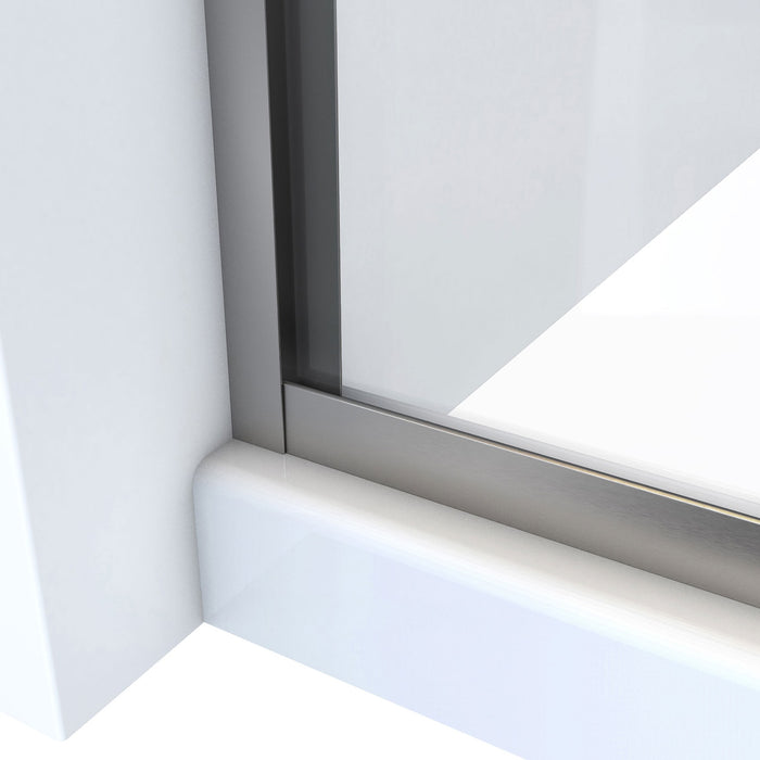 DreamLine SDAM60W700VXX04 Alliance Pro ML 56-60"W x 70 1/2"H Semi-Frameless Sliding Shower Door in Brushed Nickel