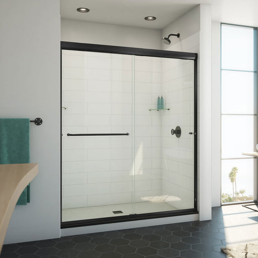 DreamLine SDAM60W700VXX09 Alliance Pro ML Semi-Frameless Sliding Shower Door in Satin Black