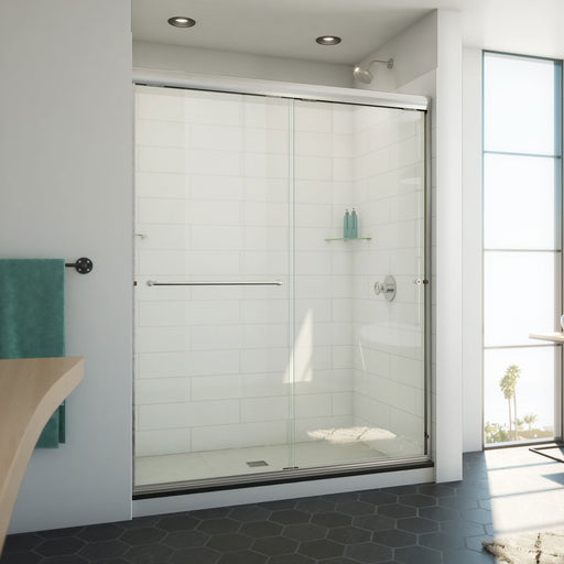 DreamLine SDAM60W740VXX04 Alliance Pro ML Semi-Frameless Sliding Shower Door in Brushed Nickel