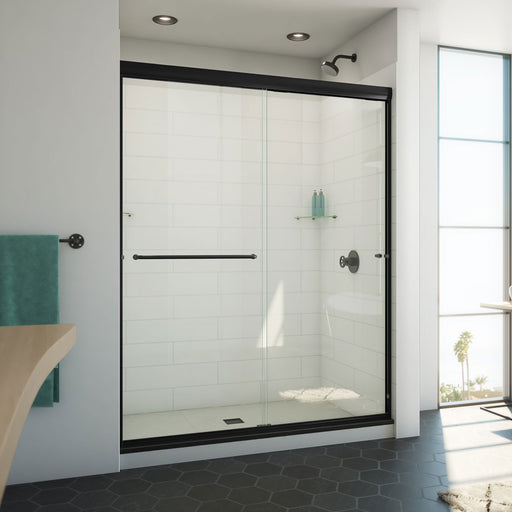 DreamLine SDAM60W740VXX09 Alliance Pro ML Semi-Frameless Sliding Shower Door in Satin Black