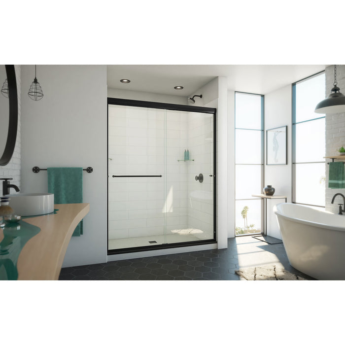 DreamLine SDAM60W740VXX09 Alliance Pro ML 56-60"W x 74 1/2"H Semi-Frameless Sliding Shower Door in Satin Black