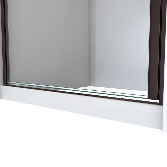 DreamLine SDA128W660VRX06 Alliance Swing BG 28 - 29"W x 66"H Semi-Frameless Swing Shower Door in Oil Rubbed Bronze and Clear Glass