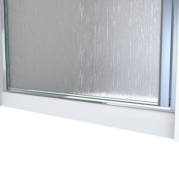 DreamLine SDA130W690VRR04 Alliance Swing BG 30 - 31"W x 69"H Semi-Frameless Swing Shower Door in Brushed Nickel and Rain Glass