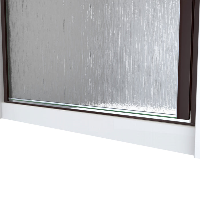 DreamLine SDA130W690VRR06 Alliance Swing BG 30 - 31"W x 69"H Semi-Frameless Swing Shower Door in Oil Rubbed Bronze and Rain Glass