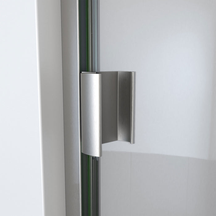 DreamLine SDA130W690VRX04 Alliance Swing BG 30 - 31"W x 69"H Semi-Frameless Swing Shower Door in Brushed Nickel and Clear Glass